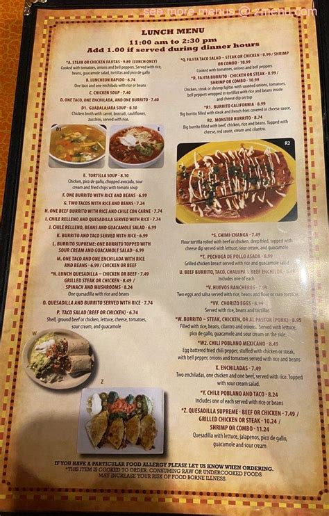 Order online. . Guadalajara dalton menu